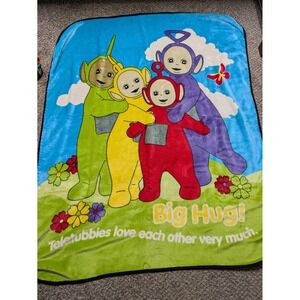 Teletubbies Fleece Throw Blanket 60x48 Big Hug Kids Multicolor Character Cartoon